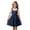 Dark Blue, variant on Girls Dirndl Dress Tie Waist Bow Knit Front Bavarian Festival Kids Traditional Party Dress for Oktoberfest Celebrations Performances