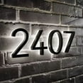 thumbnail image 3 of Backlit LED House Number, Waterproof Stainless Steel, High Transparency Acrylic, LED Illuminated Home Address Number, Luminous House Number, Modern Address Number, 3 of 10