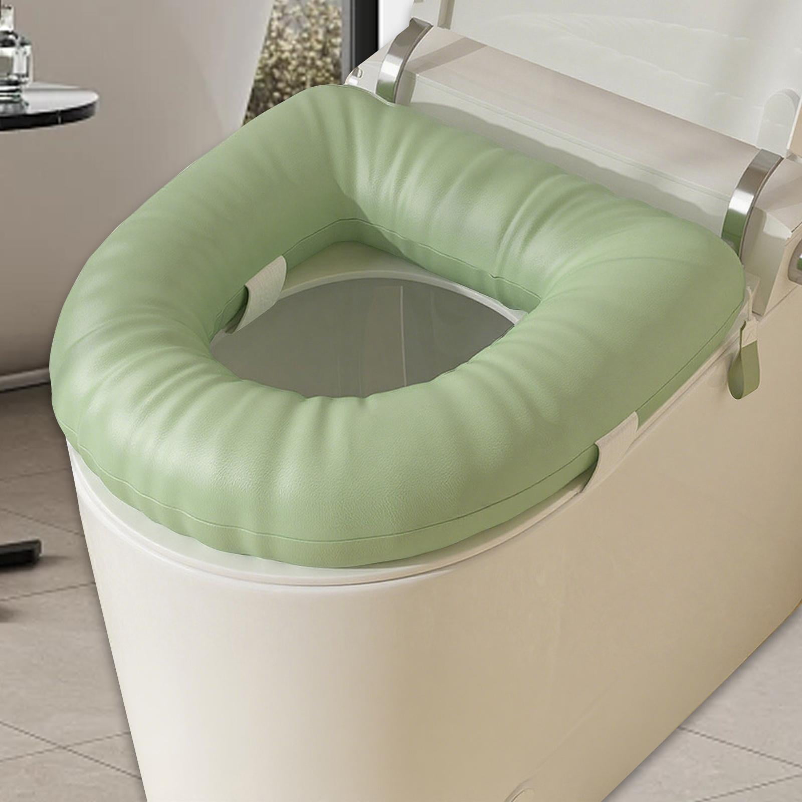 Raised Toilet Seat Support Cushion Toilet Pad Soft Padded PU Leather for Bathroom Commode Seats Elderly Aid