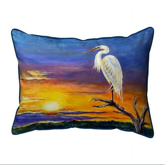Betsydrake ZP1238 20 x 24 in. Egret Sunset Extra Zippered Pillows Indoor & Outdoor Pillow - Large