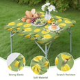 thumbnail image 4 of Yellow Lemon Fruit Flowers Green Pattern Square Fitted Tablecloth with Elastic Edge,Square Table Cover,Washable Elastic Table Cover for Home Kitchen Party Decor 34"x34", 4 of 6