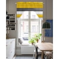 thumbnail image 4 of Yellow White Wood Swag Valances for Windows, Small Curtains Drapes, Black Farmhouse Village Rural Lodge Kitchen Window Curtains Over Sink Window Treatment Valance for Bedroom/Bathroom 56"x36", 4 of 5