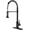 Black, variant on Kitchen Faucet,Stainless Steel Kitchen Mixer Tap Single Handle Kitchen Sink Faucet with Pull Out Spray 360° Swivel Mixer Tap with Dual Function,Brushed