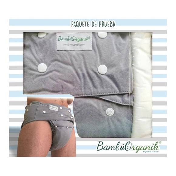 Pañal para adulto Bambuorganik Paquete Unisex 1 pieza 20 toallitas