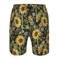 thumbnail image 4 of Naloa Sunflowers Men's Beach Shorts, Surfing shorts, Swim trunks, Quick Dry Swim Trunks for Surfing Beach Fun - 3X-Large, 4 of 9