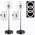 thumbnail image 1 of Yescom 2 Pack 10 Folded Selfie LED Ring Light Portable Dimmable for Makeup YouTube, 1 of 10