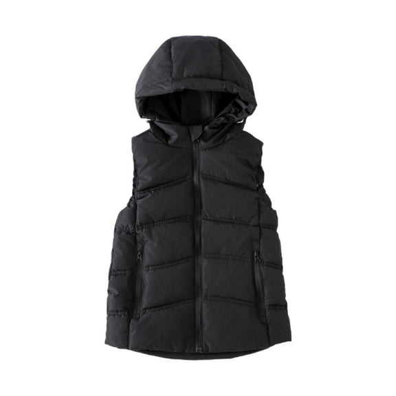 Tiijoy Toddler Boys Puffer Vest Winter Warm Sleeveless Jacket Padded Zip Up Hooded Coat, Sizes 3-4