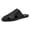 Black, variant on Men's Leather Closed Toe Slippers Hollow Flat Sandals Stitched Non Slip Soft Bottom Slides Summer Outdoor Casual Beach Walking Shoes Black Size 7
