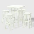 thumbnail image 5 of WestinTrends Malibu 5-Piece HDPE Outdoor Patio Dining Bar Bistro Table Set with Bar Stools, White, 5 of 11