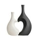 thumbnail image 2 of Juego de jarrones de cerámica, jarrón decorativo, jarrón artificial, porta flores secas, flor Blanco negro, 2 of 9
