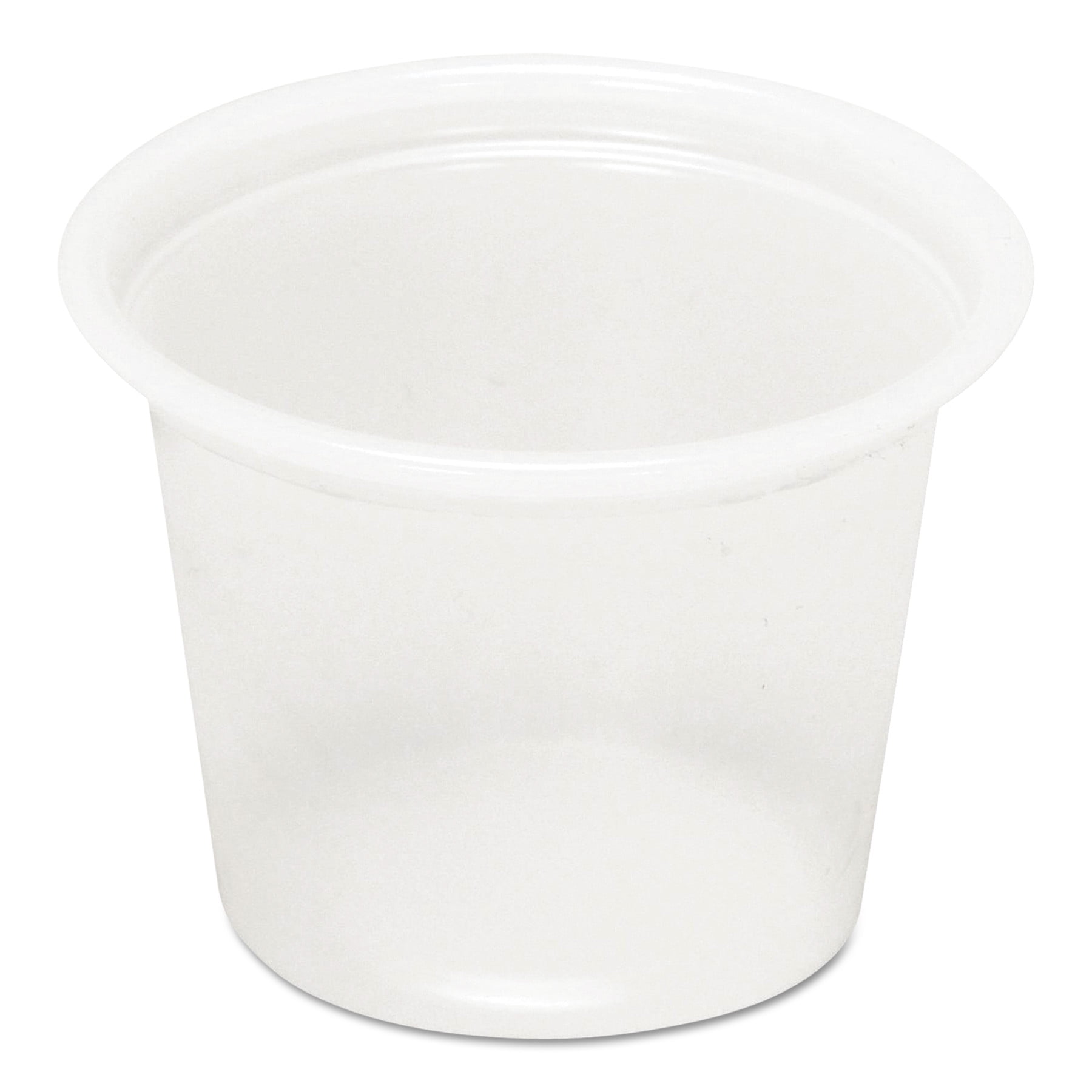 Pactiv Plastic Soufflé Cups, 1 oz, Translucent, 5000/Carton PCTYS100