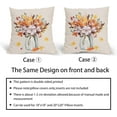 thumbnail image 2 of Autumn Fall Leaves Floral Pillow Covers 20X20 in Orange Maple Leaf Vase Couch Pillow Cases Pink Flower Thanksgiving Decorative Throw Pillows Set of 2 Rustic Home Decor for Room Couch Porch Patio, 2 of 6