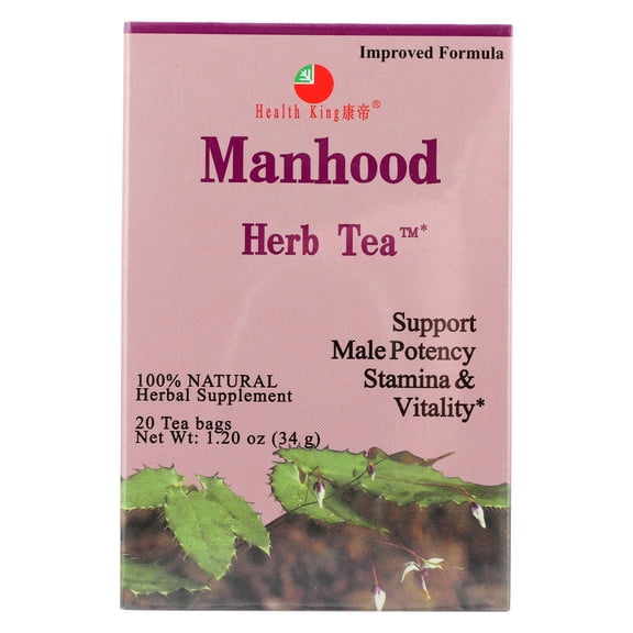 Health King Manhood Herb Tea, Tea Bags, 20 Count