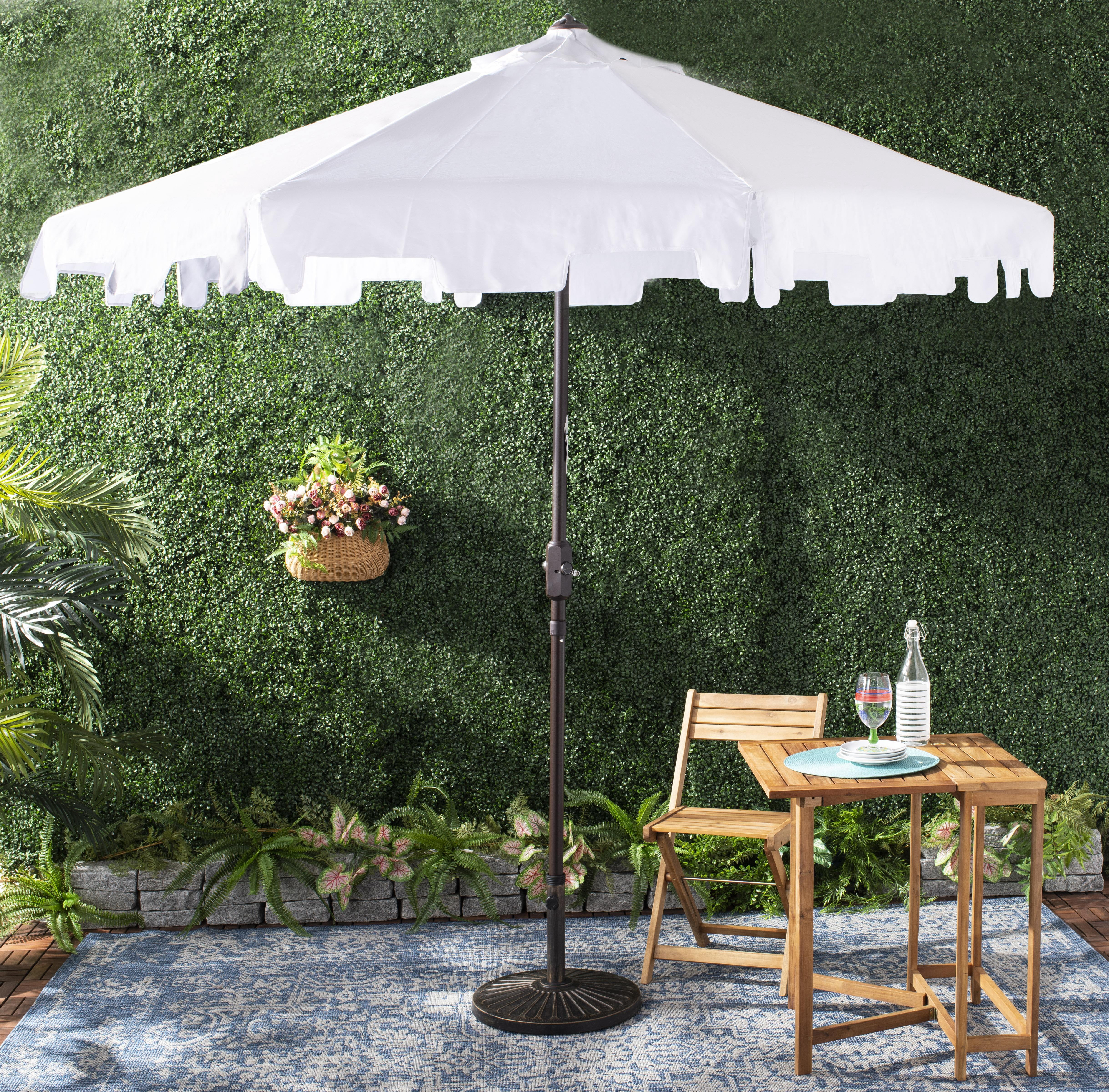 Safavieh Zimmerman 9 ft. Aluminum Auto Tilt Crank Patio Umbrella