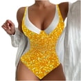 thumbnail image 2 of Dihao Womens Swimsuits Sparkle Printing One Piece Bathing Suit Tummy Control Bikini Women's Sexy and Fashionable Saint Patrick Beach Swimsuit Vacation Outfits Swimwear, 2 of 3