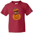 thumbnail image 3 of Inktastic Halloween Dachshund in Pumpkin Youth T-Shirt, 3 of 5