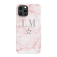 thumbnail image 1 of Personalised Cotton Candy Star Marble Initials iPhone 16 Pro Max Case, iPhone 13 Pro Max, 1 of 4