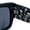 Matte Black - Dark Skull, variant on Locs Mens Skull Pattern Arm Thick Temple Rectangle Gangster Sunglasses Matte Black - Dark Skull