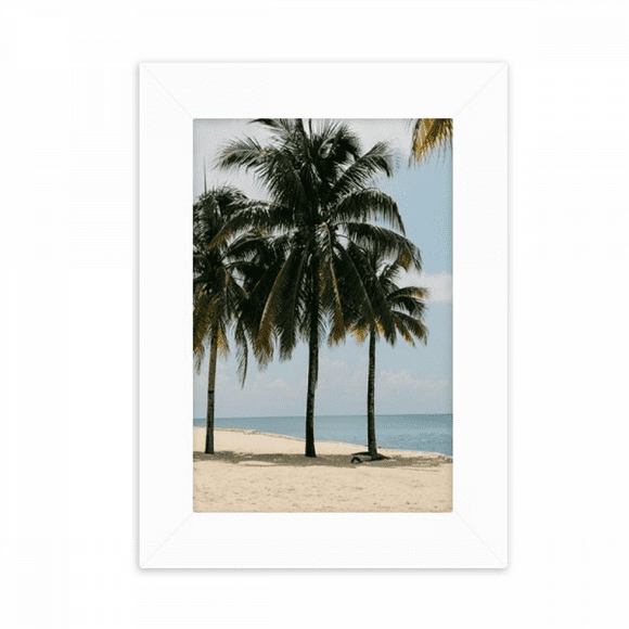 Ocean Sand Beach Sea Tree Picture Desktop Photo Frame Picture Display Decoration Art Painting