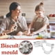 thumbnail image 5 of Xihbxyly Cortador de Galletas de Acero Inoxidable, Diseño de Pascua, Apto para Uso Alimentario, Fácil de Limpiar, Multiusos para Pasteles y Repostería, Ideal para Familias, Juego de 2 Piezas, Grosor, 5 of 7