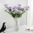 thumbnail image 3 of 1Pc 6-Head Artificial Fake Cloth Dahlia Flower Wedding Party Home Desktop Decor, 3 of 6