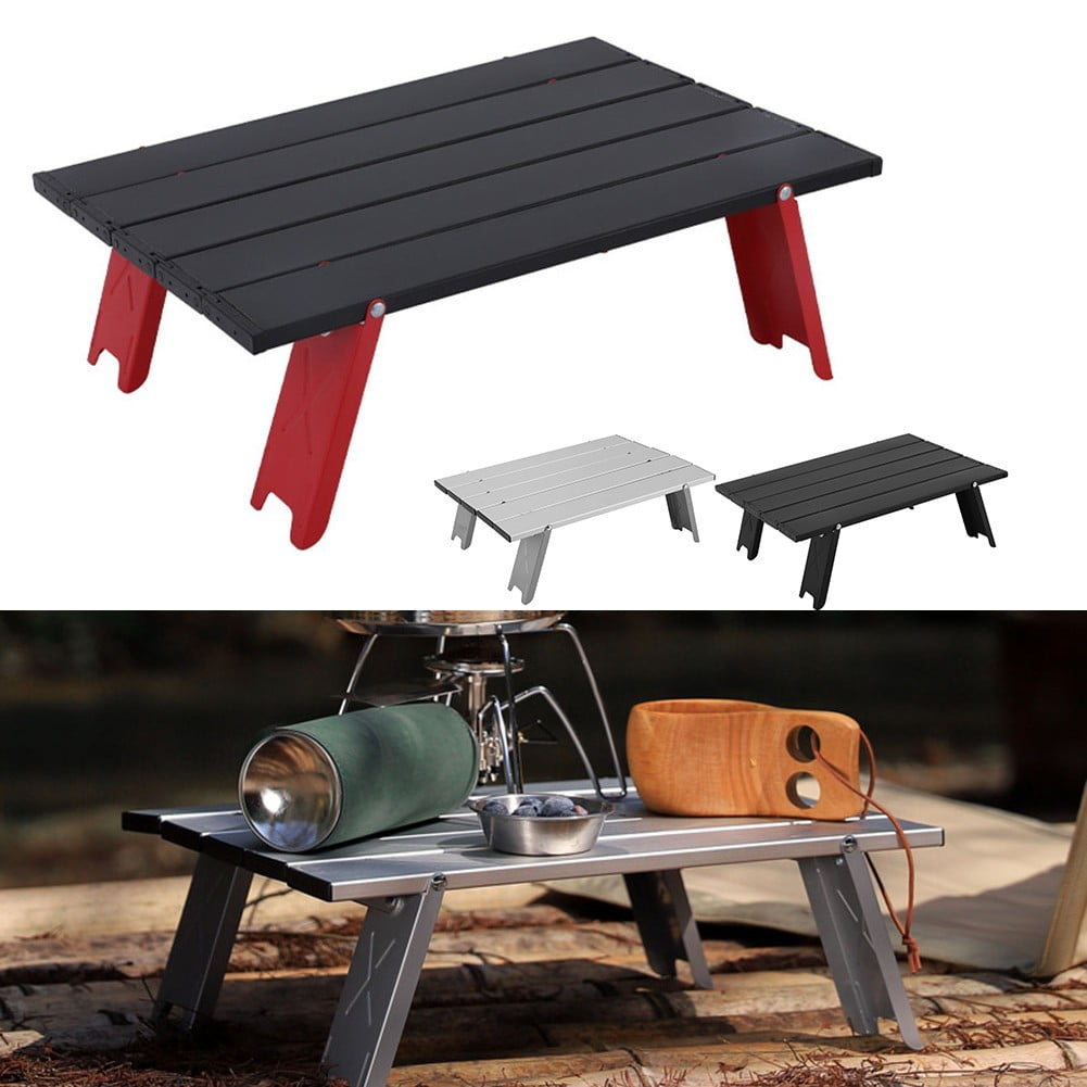 Table Pliante Camping Portable Avec Poignées - Ultralégère Plastique, Hauteur Ajustable