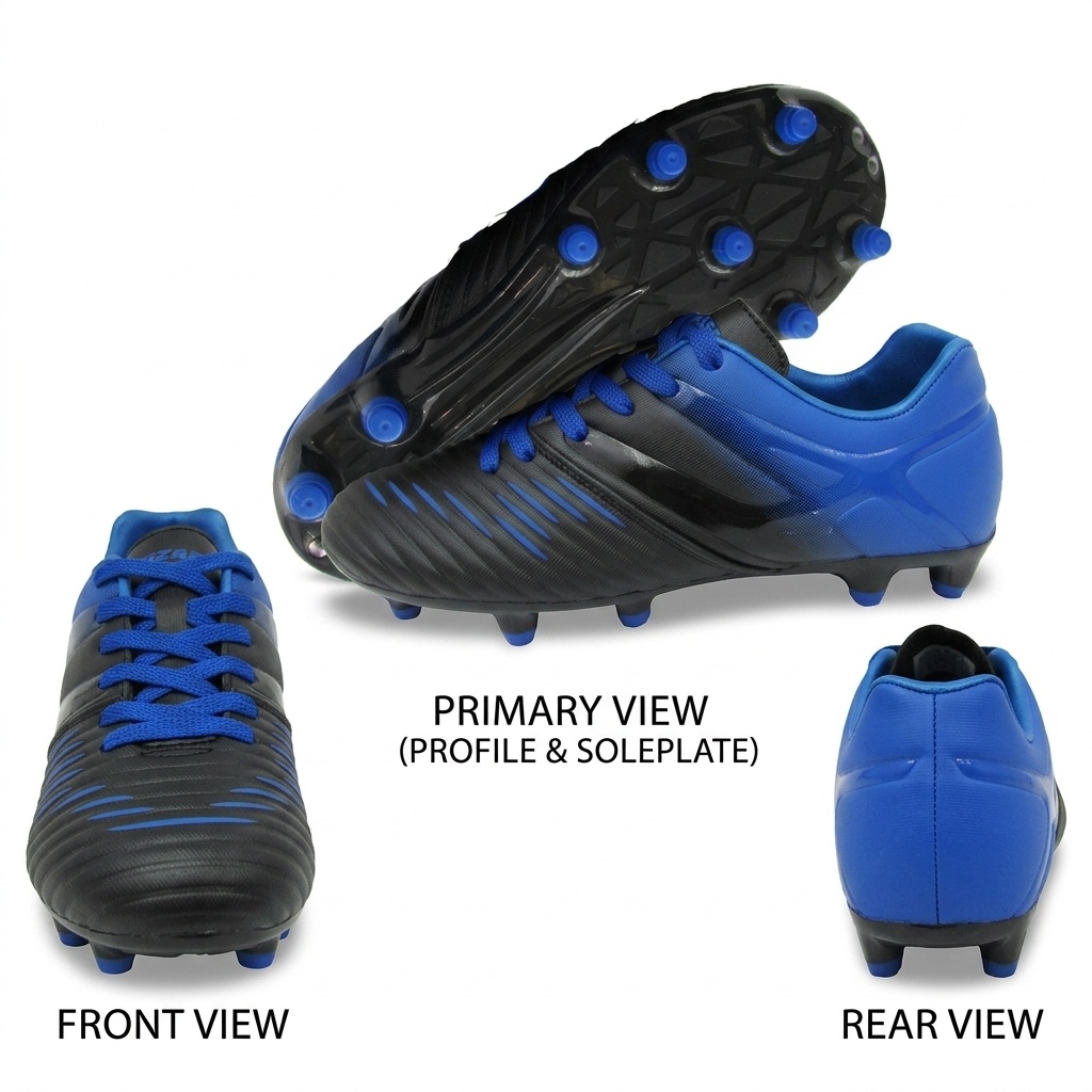Vizari Liga Firm Ground Soccer Cleats Kids Blue Size 10 photo 8