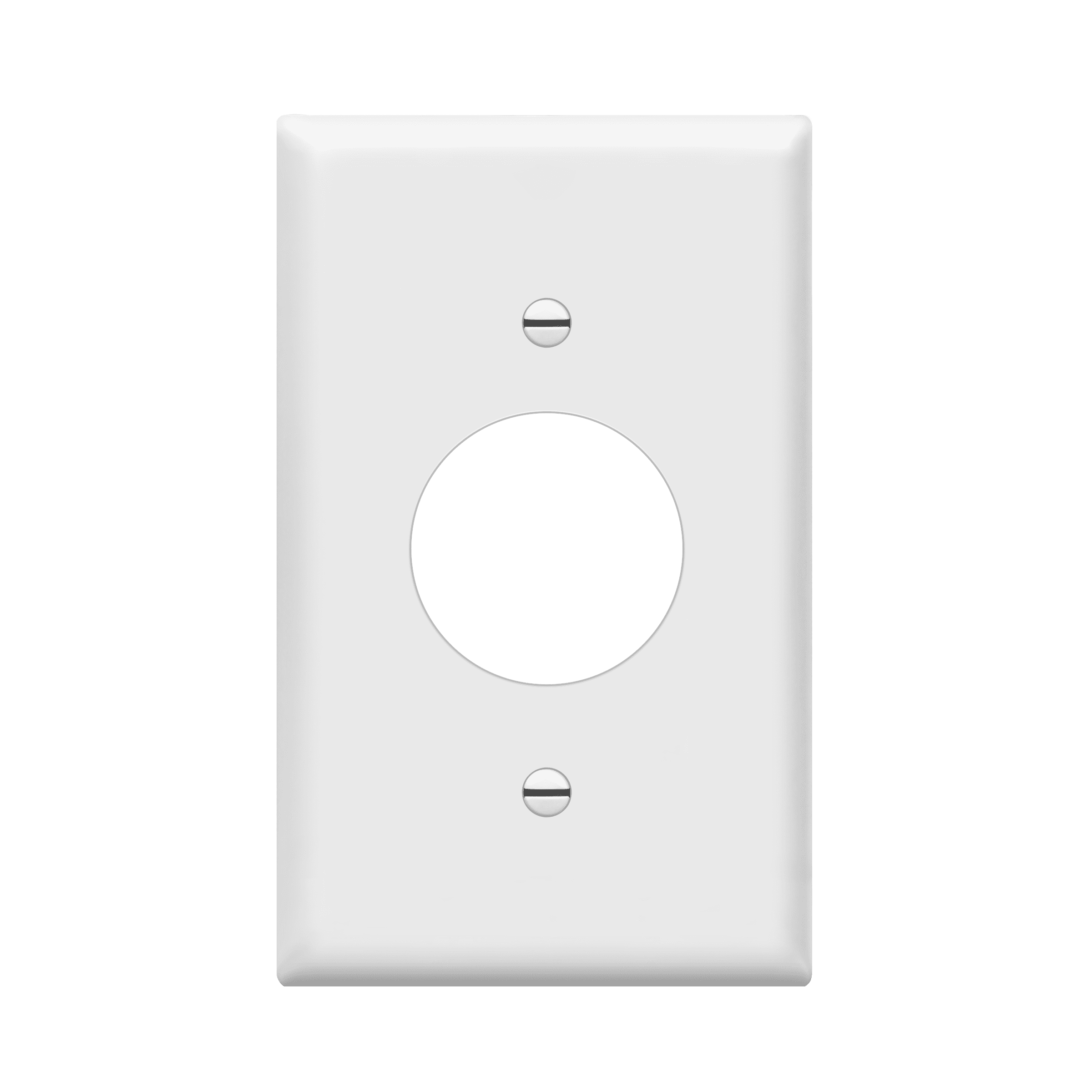 ENERLITES 1.406" Hole Single Receptacle Outlet Wall Plate, Size 1Gang