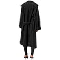 thumbnail image 3 of Women Denim Long Coat Buttons Classic Denim Collared Jacket, 3 of 4