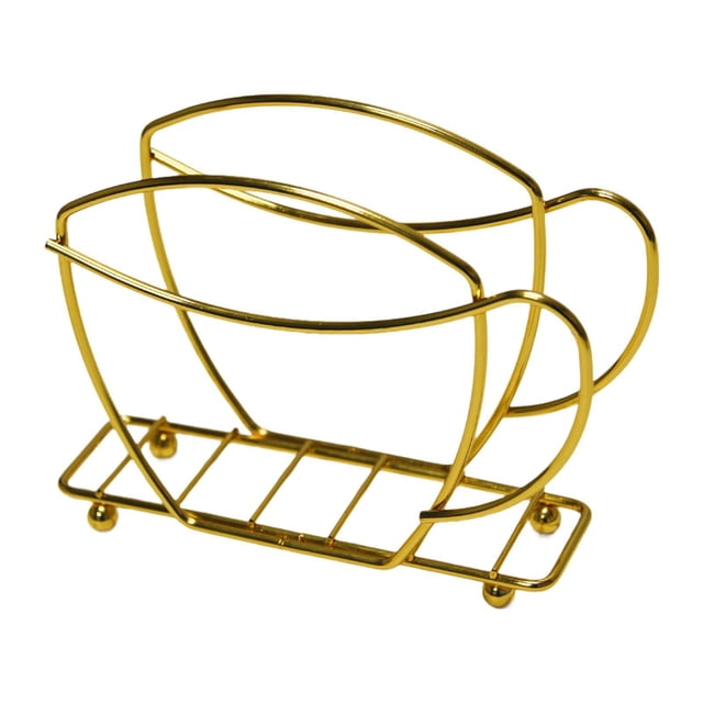 Servilletero Dispensador de pañuelos de metal Porta pañuelos de mesa para el hogar Servilletero Servilletero Soporte para bar Hogar Mesa de comedor Dorado