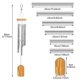 thumbnail image 2 of Wind Chimes, 65cm Wooden Wind Chimes With 6 Aluminum Hollow Tubes Decorative Outdoor Hanging Chimes For Ornaments, 2 of 4