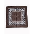 thumbnail image 2 of Cowboy Cotton Dozen Bandana Scarf Paisley Solid 12 Pack, Paisley Brown, 2 of 4