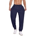 thumbnail image 3 of COOFANDY Men's Linen Casual Pants Lightweight Jogger Pants Elastic Waist Drawstring Yoga Beach Pants with Pockets, 3 of 9