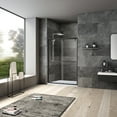 thumbnail image 2 of Vinnova Brescia 48" W x 76" H Double Sliding Framed Glass Shower Door in Matte Black, 2 of 15