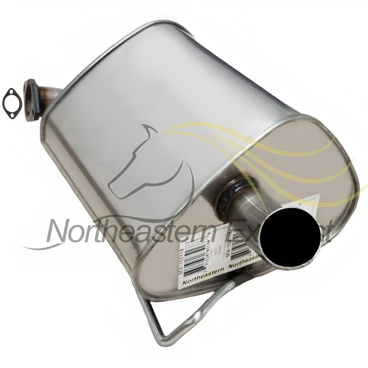 Northeastern Exhaust Stainless Steel Direct-Fit Rear Exhaust Muffler Compatible with 2010–2015 Subaru Outback 2.5L | Includes Clamp | Automotive Replacement Part