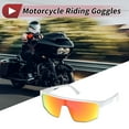 thumbnail image 2 of Unique Bargains 1 Pcs Motorcycle Riding Goggles PC Cycling Sunglasses Red Lens White Frame, 2 of 6