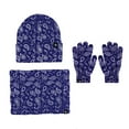 thumbnail image 3 of HNMKIU Winter Knitted Hat Scarf and Gloves Set for Boys Girls Women and Men Cozy Soft Warm Accessories Navy,One Size, 3 of 3