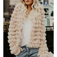 thumbnail image 4 of Dellytop Womens Open Front Faux Fur Cardigan Shaggy Jacket Coat, 4 of 7