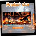 thumbnail image 5 of Halloween Decorations, Garage Door Cover, 6x13 Ft Garage Door Cover with Installation Kit Polyester Scary Pumpkin Outdoor Halloween Decorations Hanging Garage Door Banner for Party Wall, 5 of 6