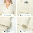 thumbnail image 3 of PAVILIA Premium Womens Plush Robe, Super Soft Fuzzy Bathrobe, Cozy Spa Robe with Pockets for Women, 2XL/3XL, Cream, 3 of 8
