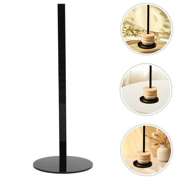 HEMOTON Mason Jar Hole  Lid Storage Rack Drinking Lids Rack Straw Cup Lids Organizer Water Cup Lids Storage Holder Freestanding Tumbler Cup Lip Holder