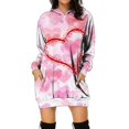 thumbnail image 3 of Vestido con capucha y manga larga con estampado digital 3D de comercio exterior para mujer europea y americana para el día de San Valentín, 3 of 5