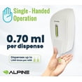 thumbnail image 3 of Dispensador De Jabón Líquido Y Desinfectante De Manos Alpine Industries, Montaje En Superficie, Capacidad De 800 Ml (Blanco), 3 of 5