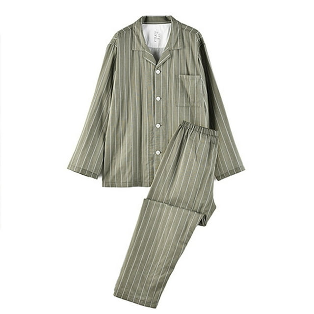 SDNall Pajama Sets Mens Sleep Sets Button Wear Lounge Wear Home Sleep Set Tops+Pants