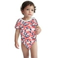 thumbnail image 3 of Daiia Japanese Cherry Blossoms Printed Unisex-Baby Short Sleeve Onesies Bodysuits Baby Climbing Clothes Soft and Comfortable Romper with Expandable Shoulder Design-12 Months, 3 of 8