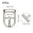 thumbnail image 2 of Uxcell 6Pack 0.51" Single Prong Belt Buckle Oval Center Bar Buckles for Leather Craft, Silver, 2 of 7