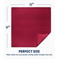 thumbnail image 3 of Sélectionnéstyle 100 Pure Soie Poche Carrée Solide Bordeaux, 3 of 5