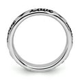 thumbnail image 2 of Sterling Silver Stackable Expressions Black Enamel Love Ring - Size 7, 2 of 3