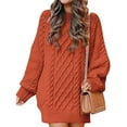 thumbnail image 1 of LinYooLi Women Sweater Tops Oversized Cable Knit Long Sleeve Ribbed Winter Sweater Tops Chunky Pullover Fall Tops, 1 of 2