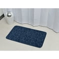 thumbnail image 4 of Bath Rug Memory Foam Mat 3D Pebble Navy Blue 32"L x 20"W, 4 of 6